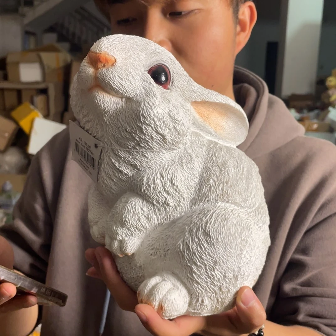 【闪购商品】陶瓷摆件白胖兔子摆件