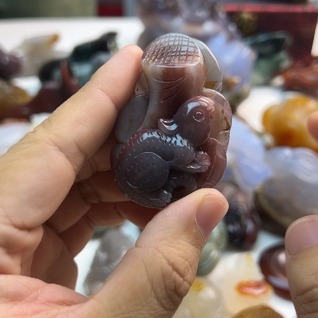 大***龍玛瑙/玉髓未镶嵌颈饰