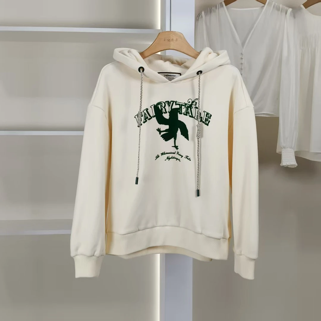 麦迪尚品【丽DS】50904132 简约加绒连帽卫衣秋季专柜折扣女装