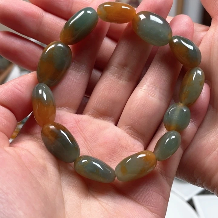 未镶嵌蛇纹石玉手链