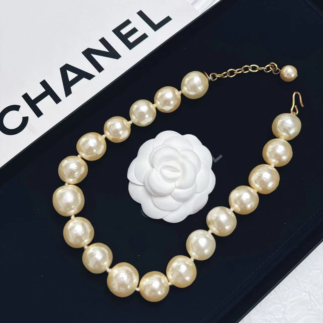 95新 Chanel/香奈儿 柚礼中古/香奈儿海报珍珠项链HZ503019
