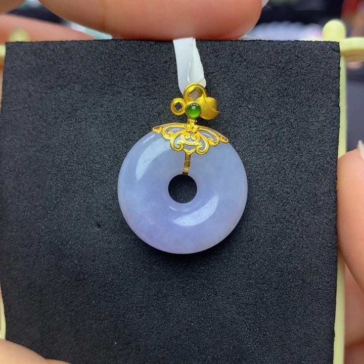 翡翠手链18K金镶嵌翡翠