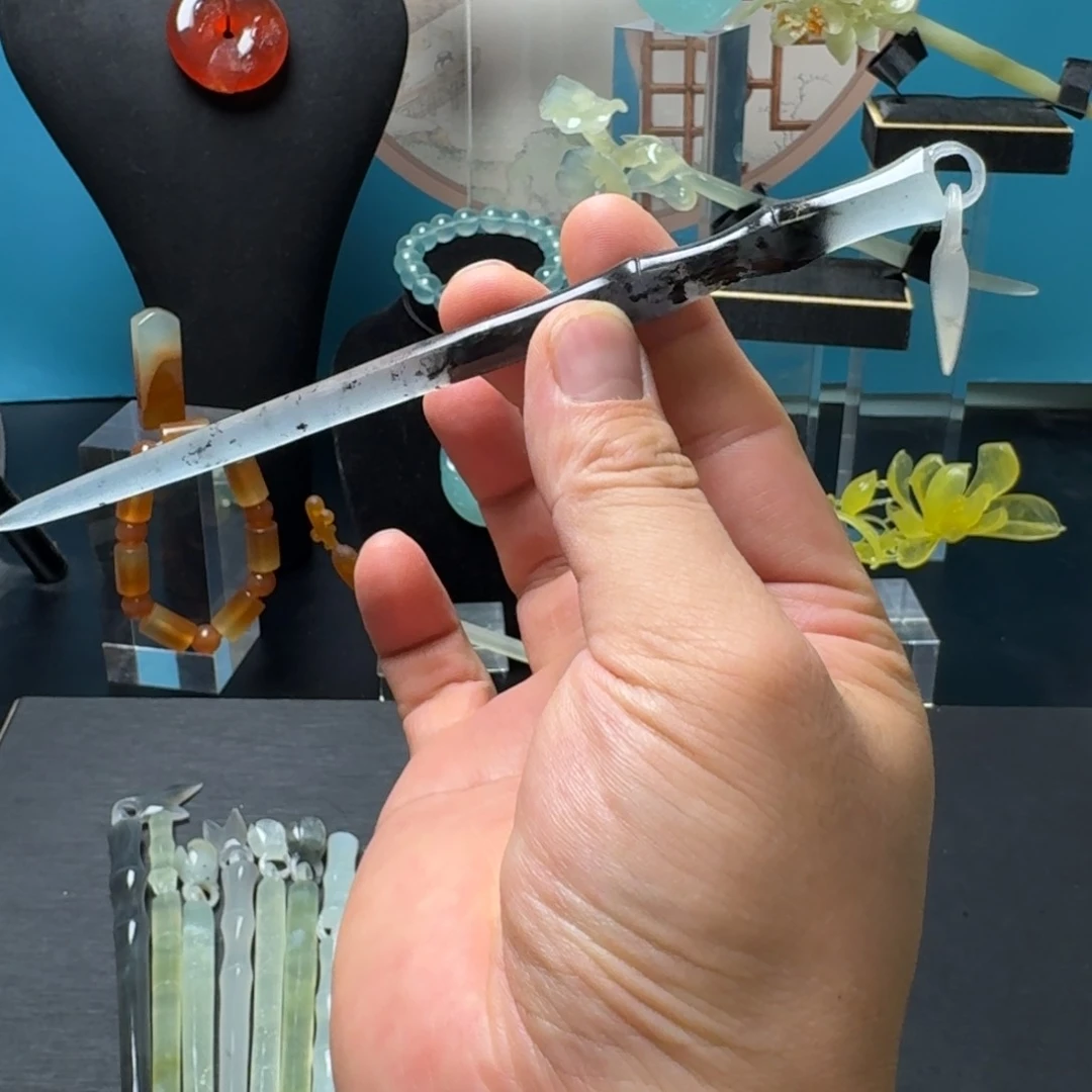 蛇纹石玉未镶嵌发饰