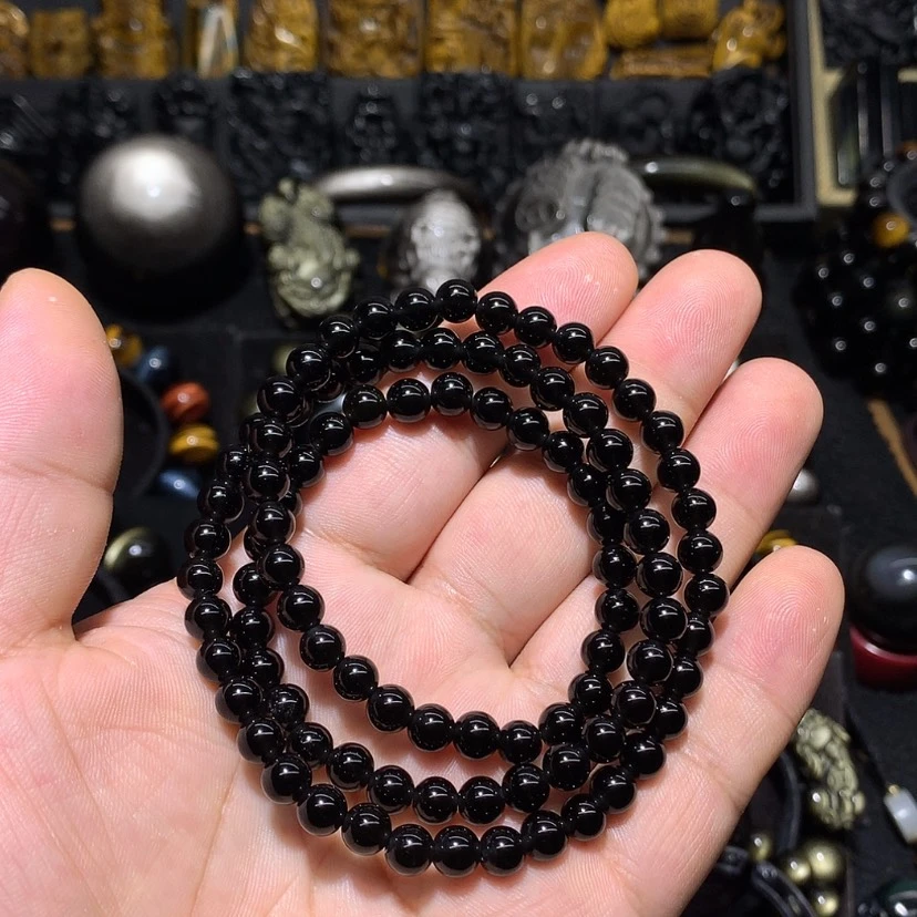 【闪购商品】黑曜岩珠宝奇石未镶嵌我****头