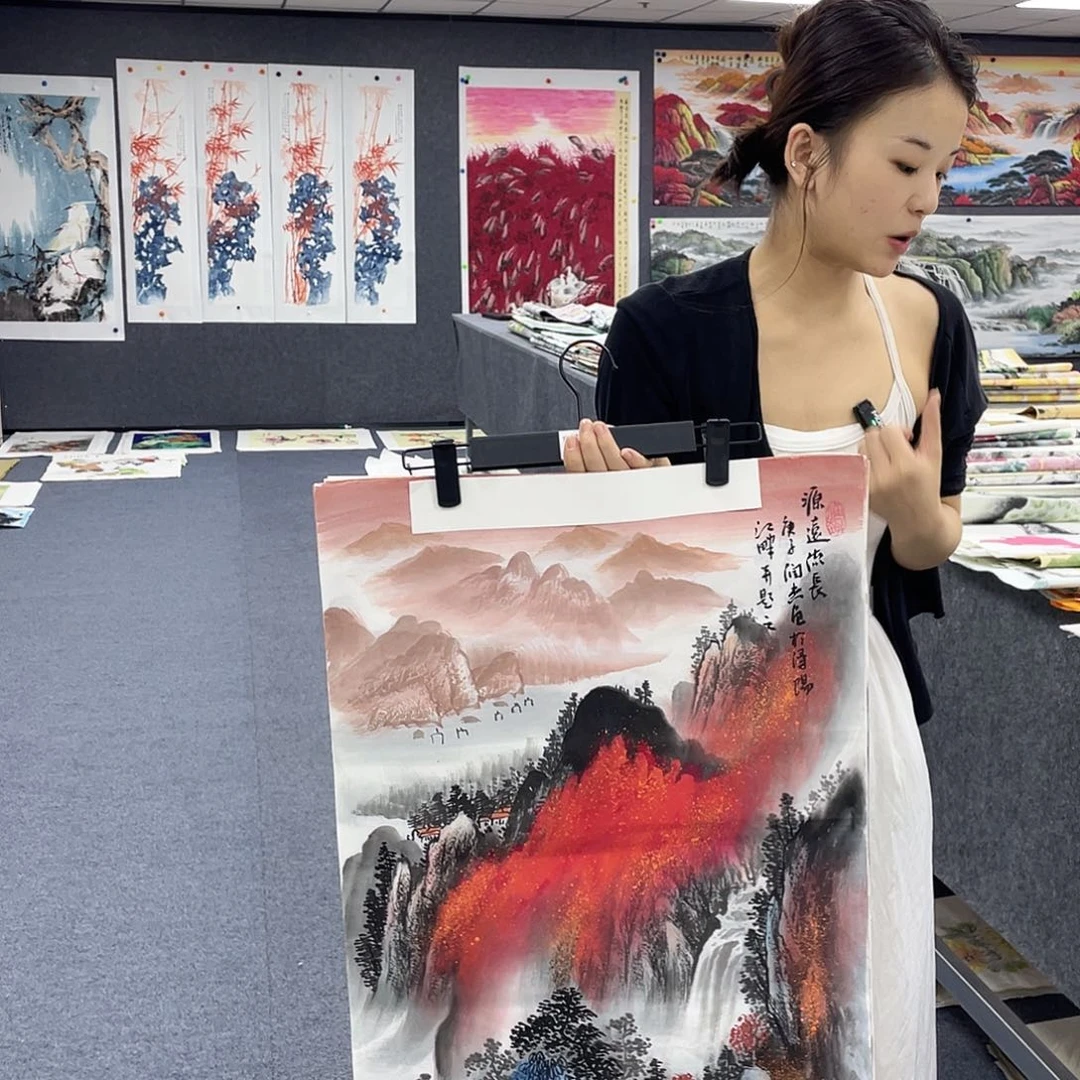 国画作品小姐姐放漏…