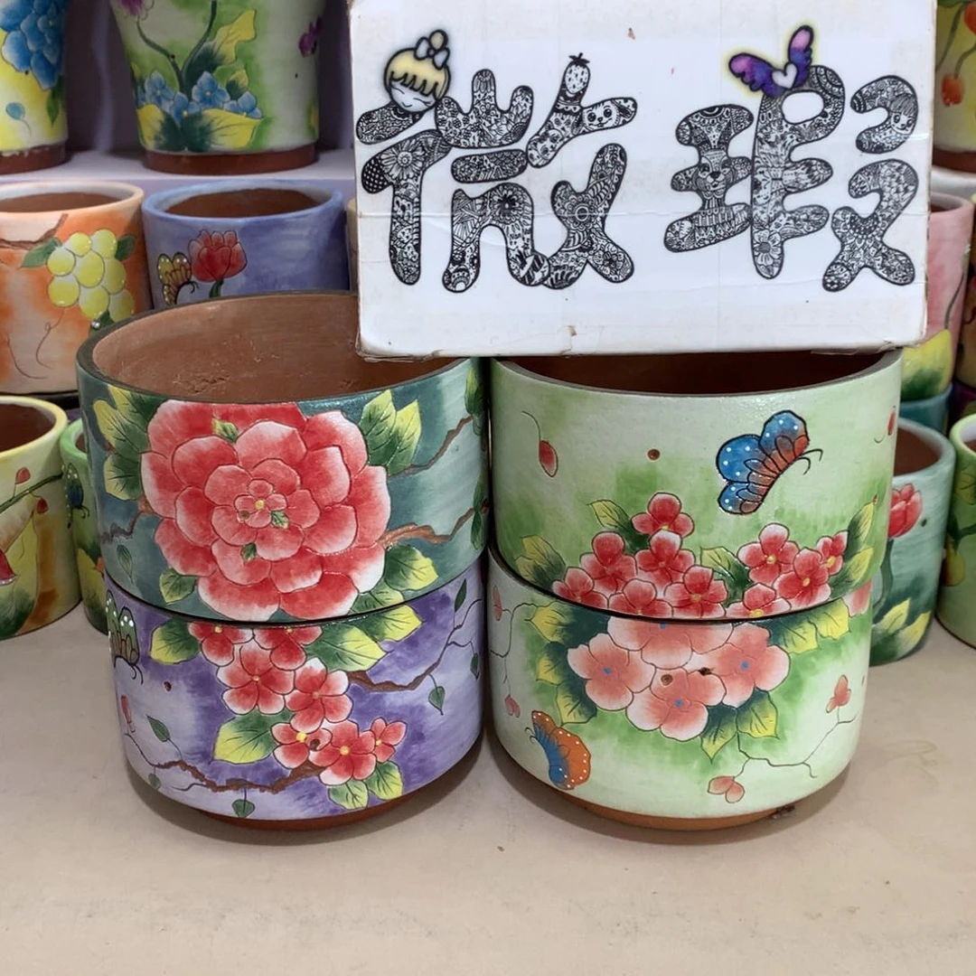 破**蝶福利花盆，手绘花盆