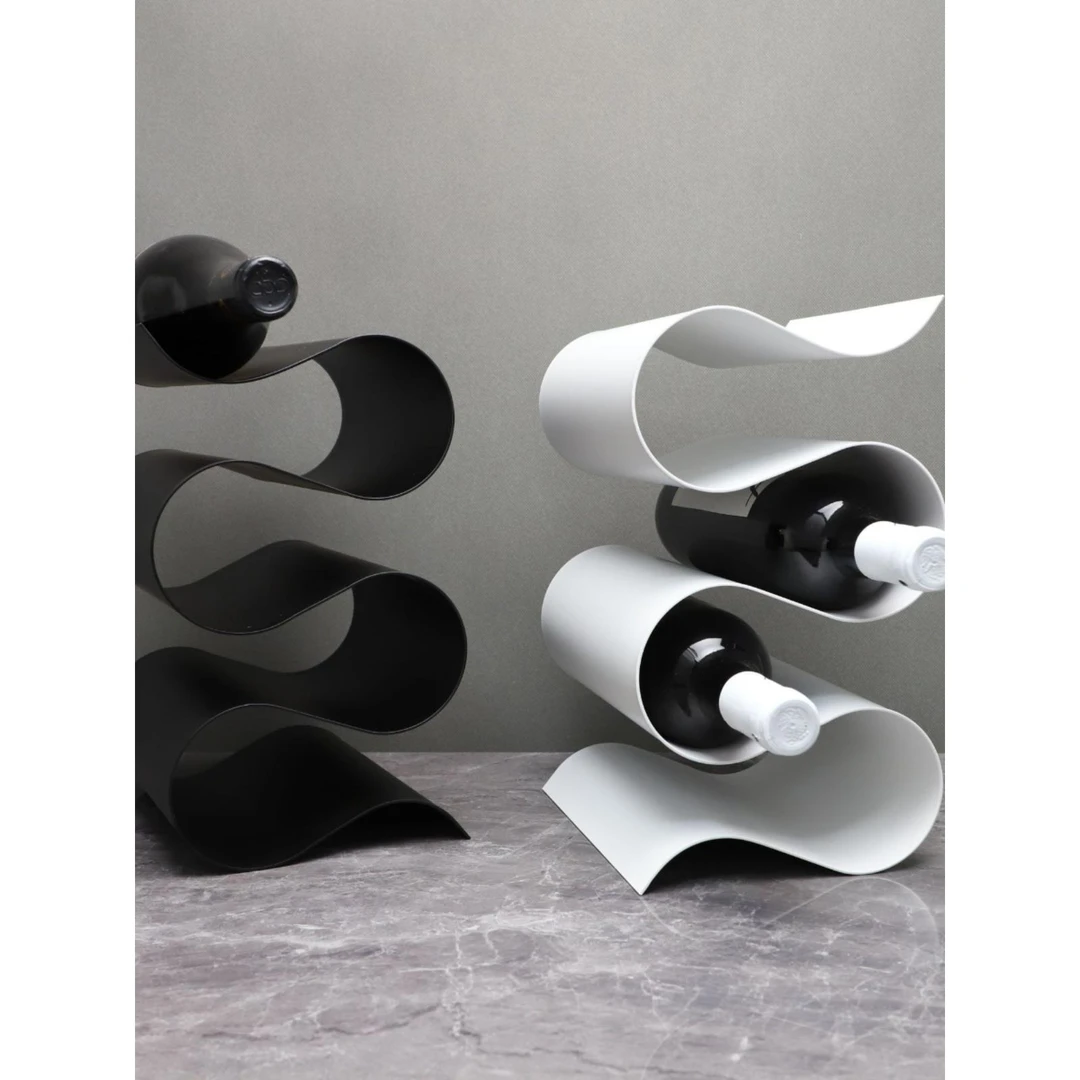 现代简约S形红酒架金属摆件 电视柜酒柜客厅餐厅装饰桌面创意摆放