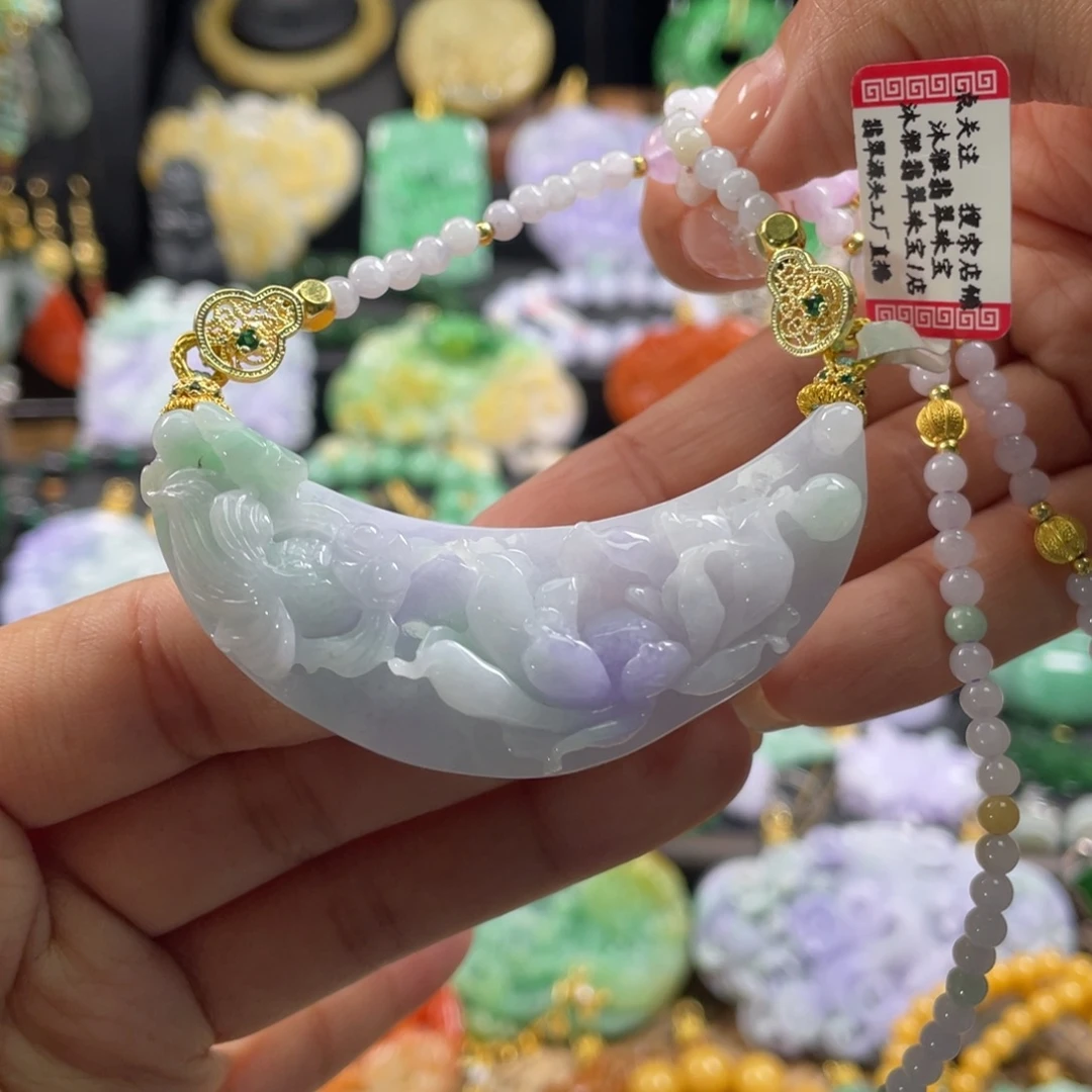 翡翠未镶嵌颈饰代编织