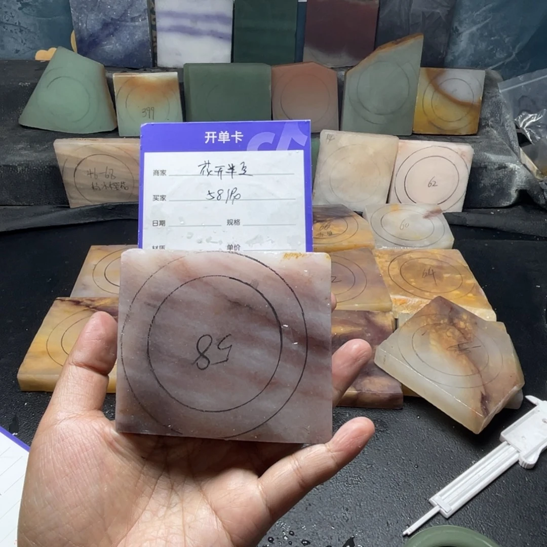 花***夏石英质玉（金丝玉）未镶嵌手镯定制手镯