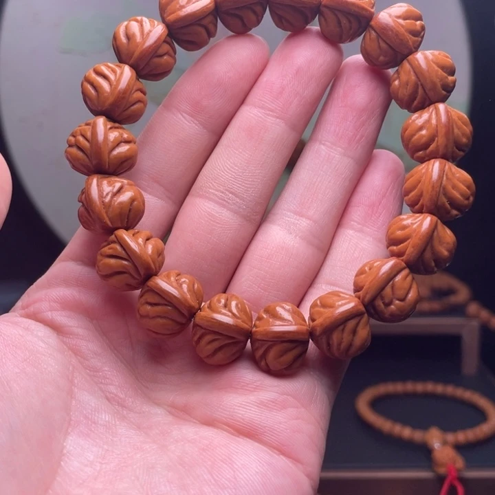 手串桃核16盘龙爆肚