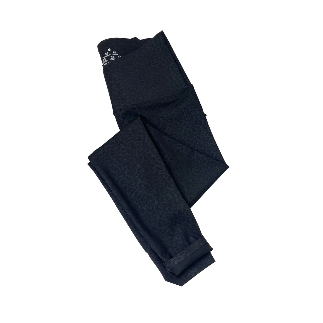 W00210交托腹低腰豹纹鲨鱼裤女外穿春夏显瘦打底裤瑜伽收腹女