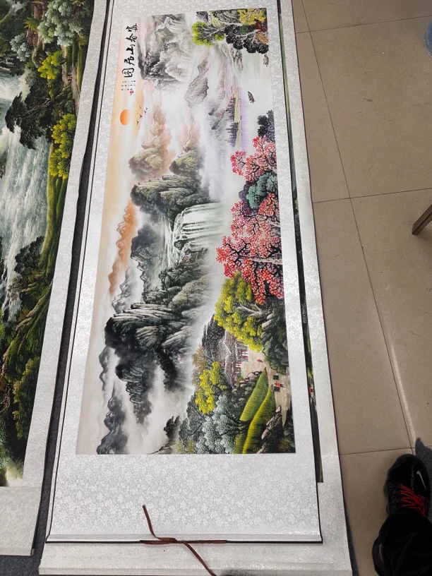 富春山居图山水卷轴挂画2.6米✖️80