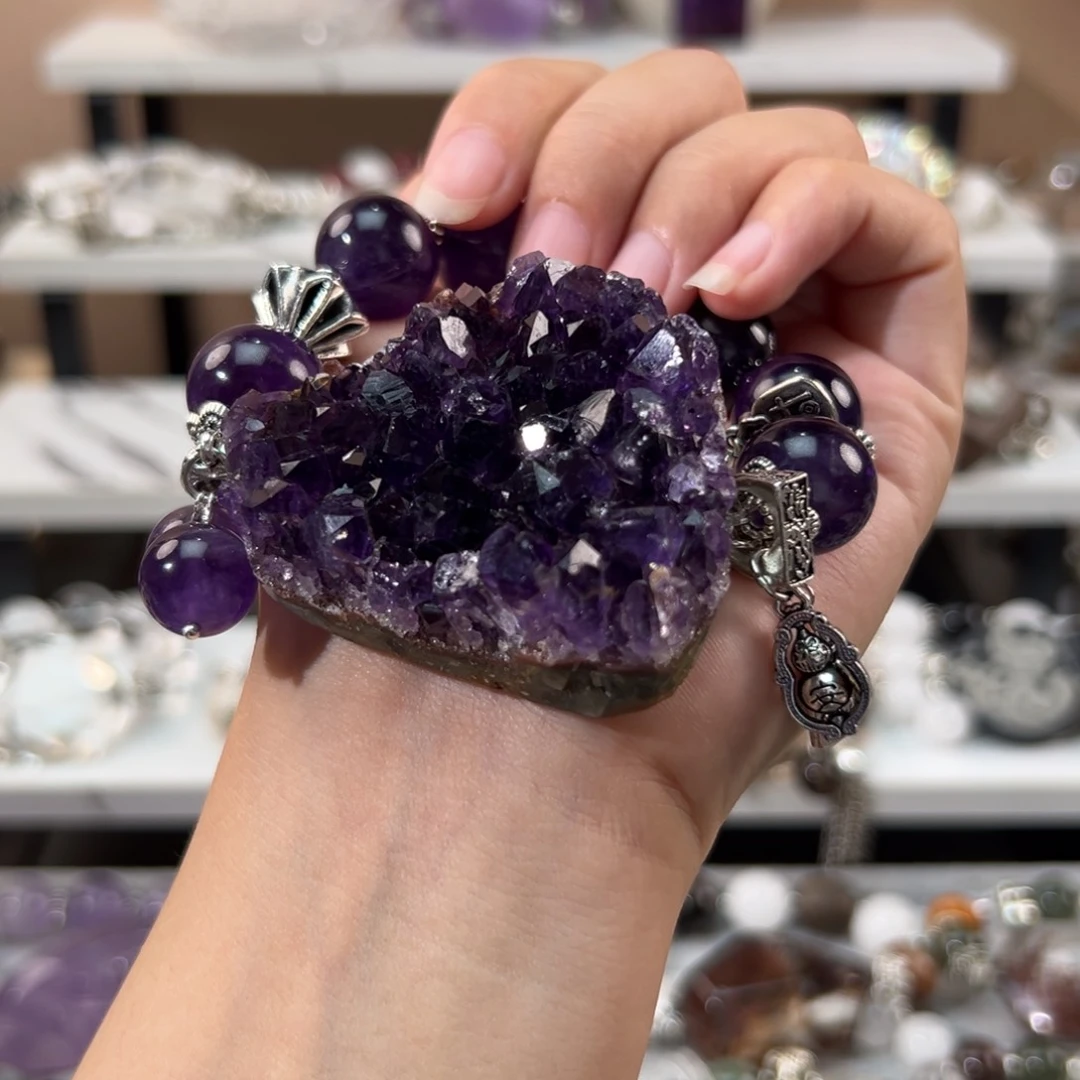 水晶手链合金真**好手串