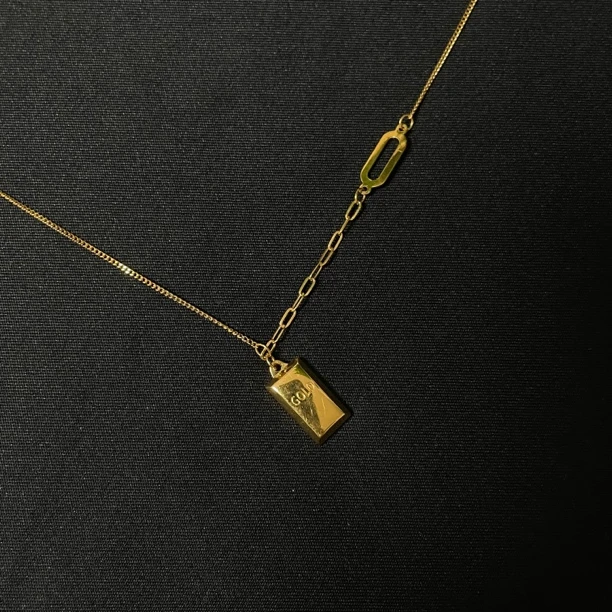 足金999 5G工艺 小金条黄金项链