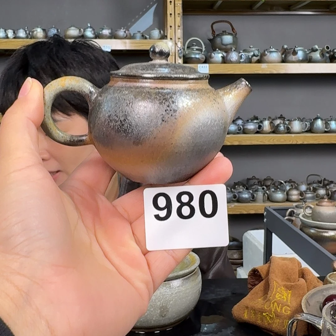 坭兴陶纯柴烧原矿泥料纯手工壶120毫升
