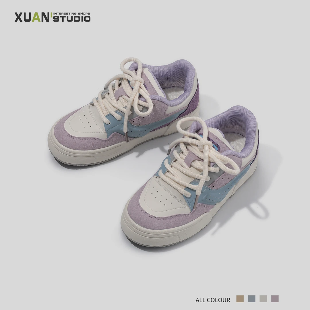 2025春夏新款透气板鞋时尚休闲鞋女鞋厚底潮流韩版鞋子女款小白鞋