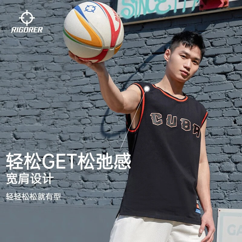 准者运动背心男2024新款夏季篮球训练跑步健身户外休闲棉透气无袖