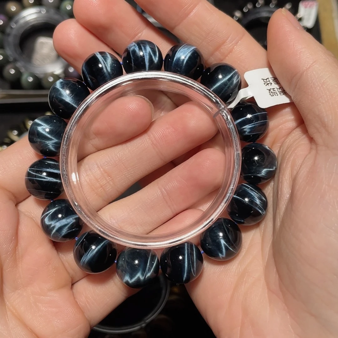 鬼***车木变石（虎睛石）未镶嵌手链