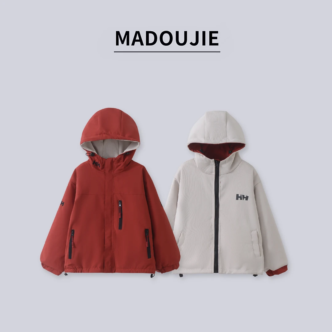 Z001【反正服】中大童时尚百搭重工户外冲锋衣外套8612