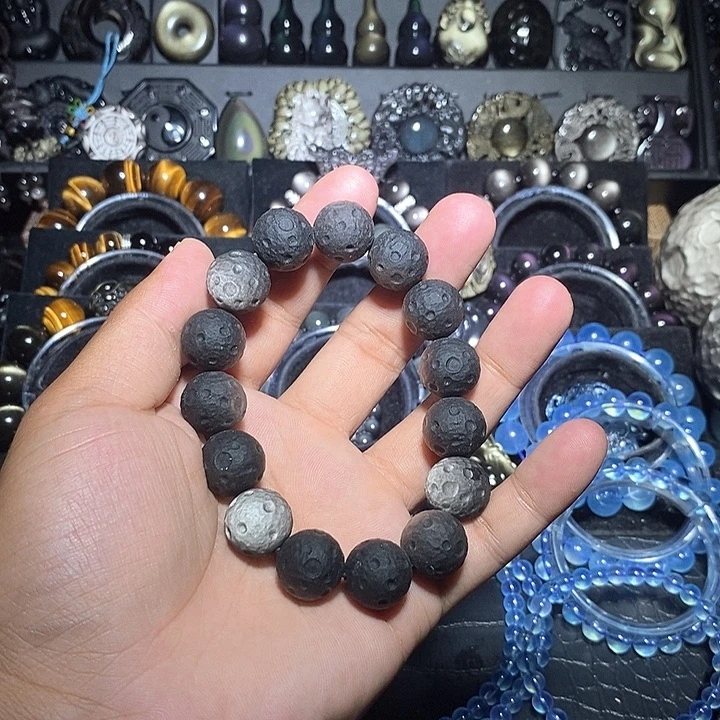 黑曜岩未镶嵌手链无**浪