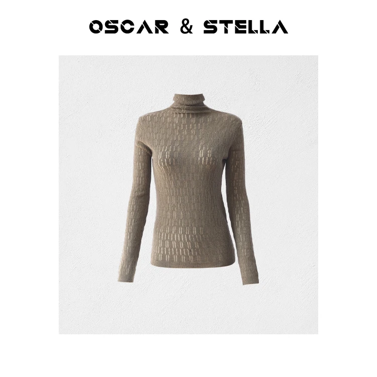 O&S卢漂亮时尚高领纯色气质打底衫 113-1