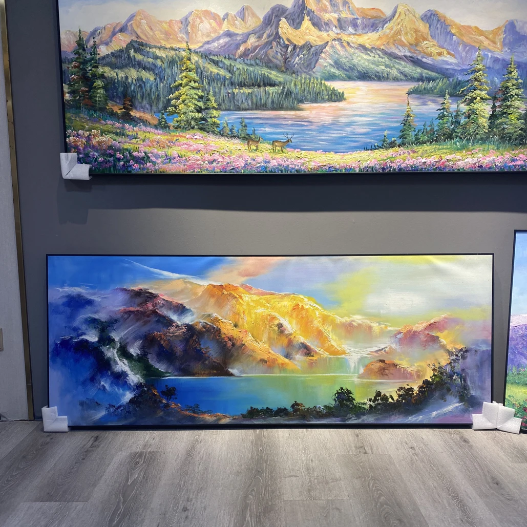 【梦幻金山】纯手绘油画柜现代简约艺术挂画系列