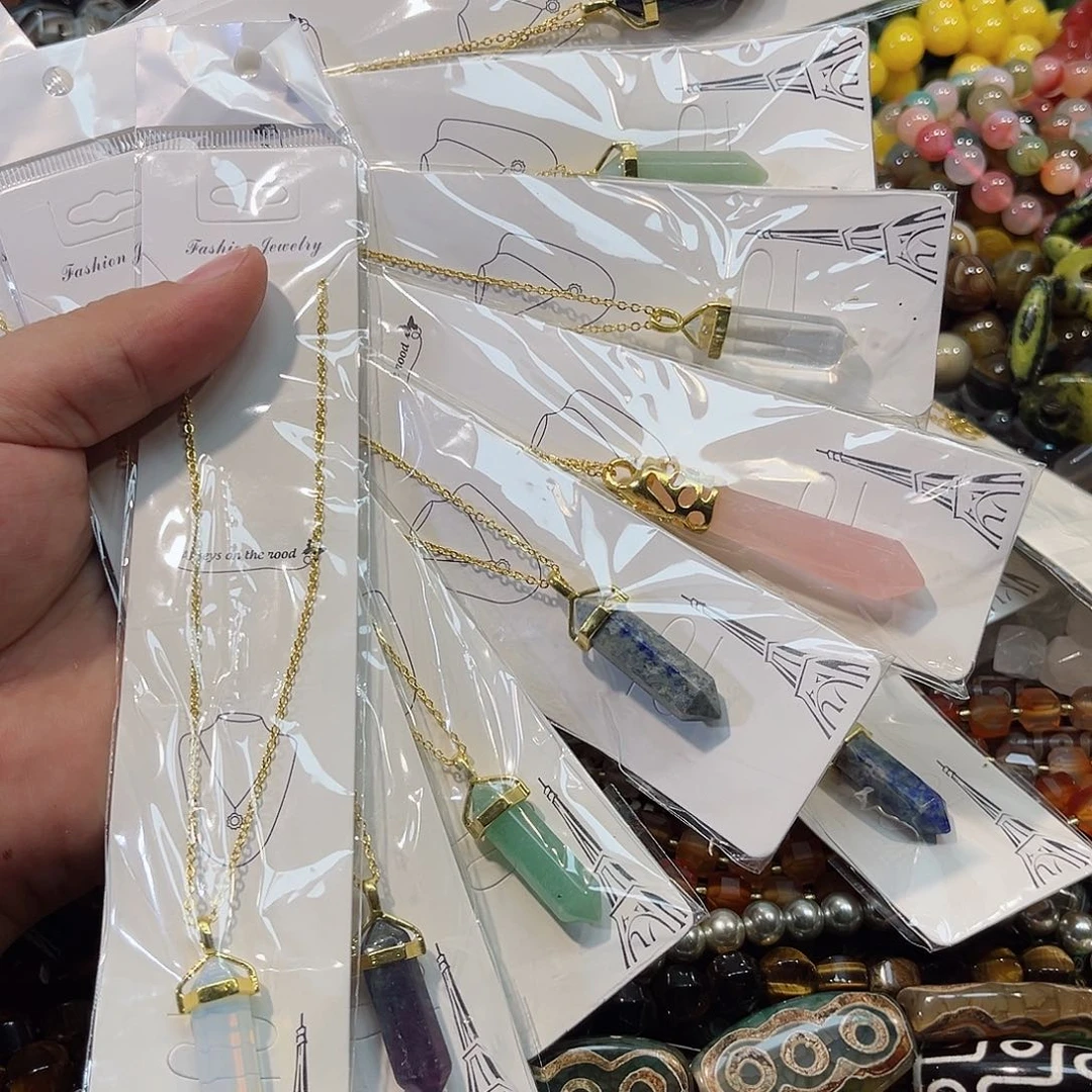 玛瑙/玉髓合金珠宝半成品吊坠随机10条不挑款
