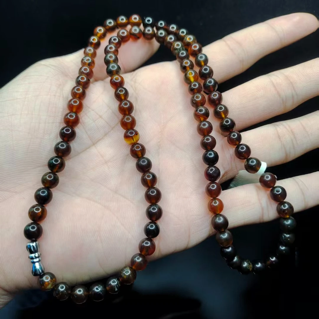 【康康严选】紫罗兰琥珀妈妈项链GL【多样性发其一】约6mm+