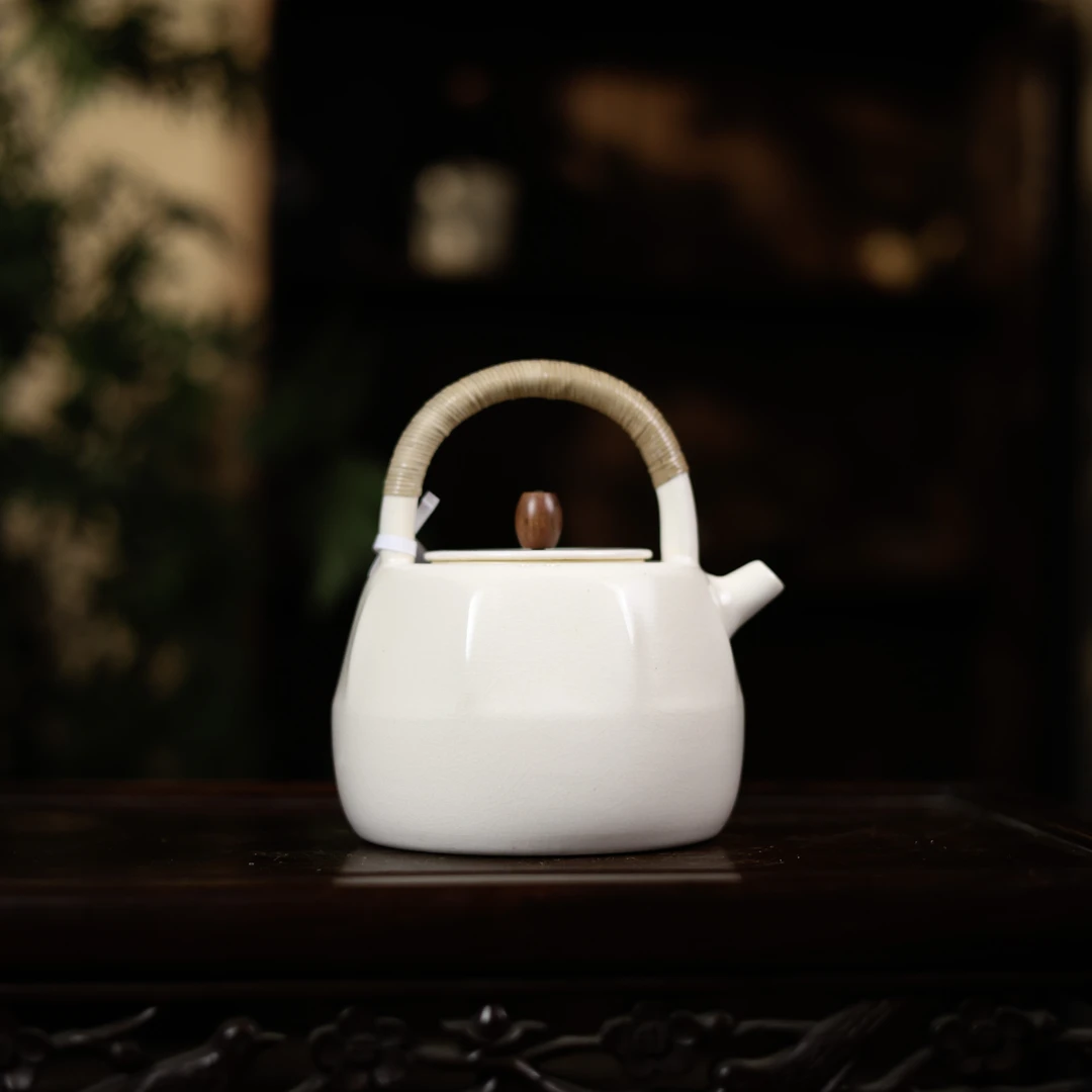 斋居 苏打釉-梵山堂-八方提梁壶（W0294）