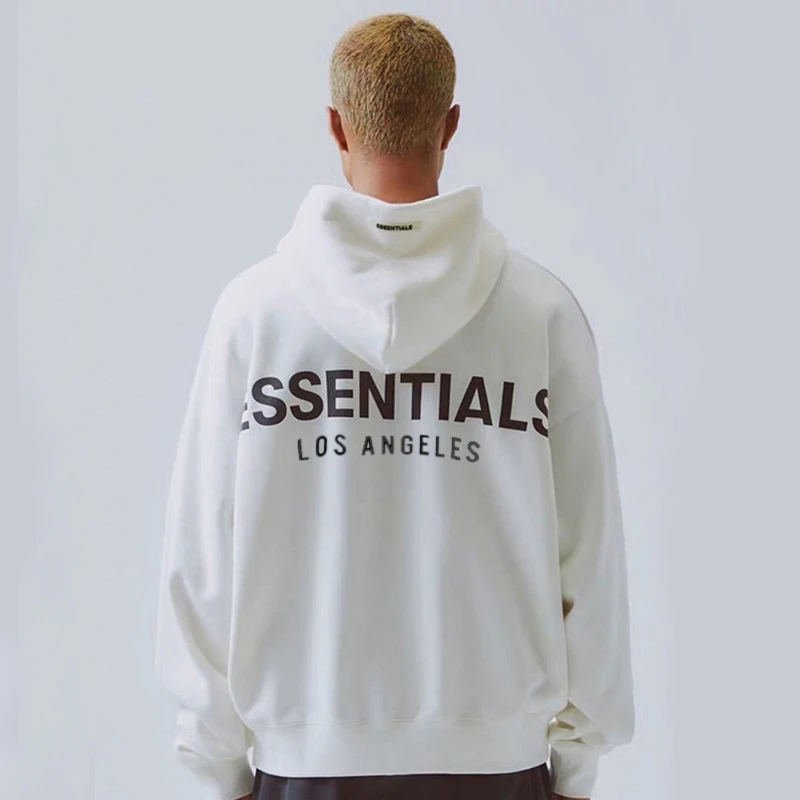 青少年潮牌宽松卫衣ESS外套宽松休闲运动连帽卫衣情侣洛杉矶卫衣