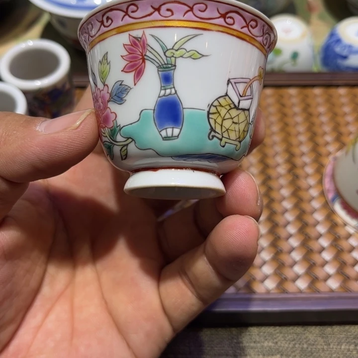 纯手绘精品盖碗杯