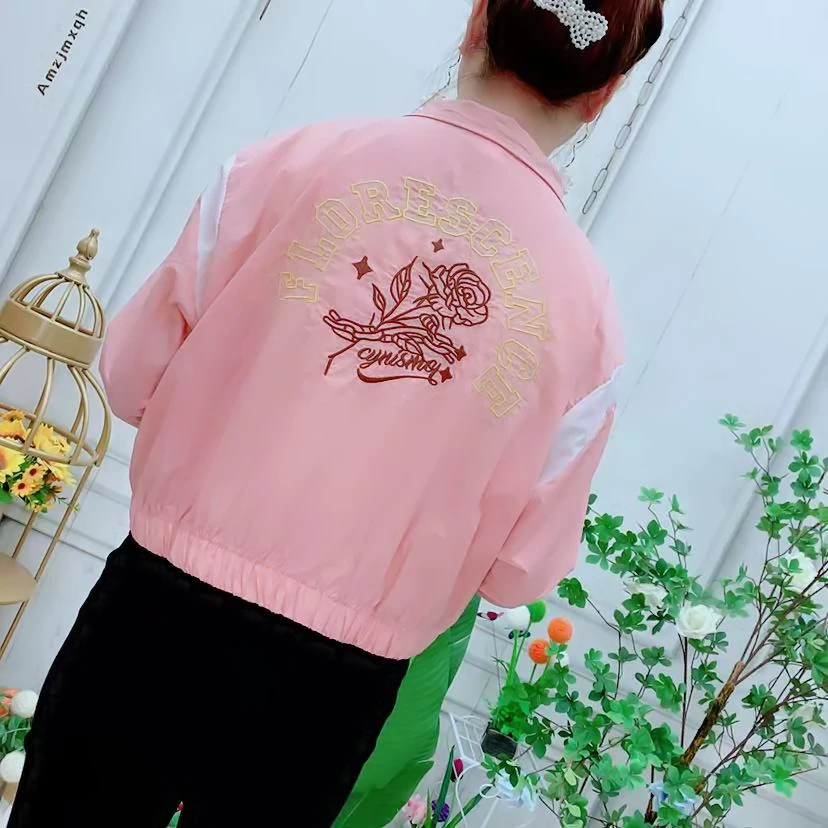 2025新款防晒衣女款夏季轻薄防紫外线短款外套时尚休闲刺绣上衣女