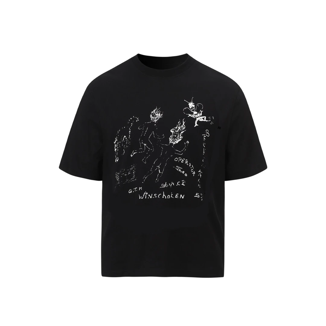 INTENT 25SS[Jumpout]印花短袖 纯棉磨毛 boxy版型 修饰比例