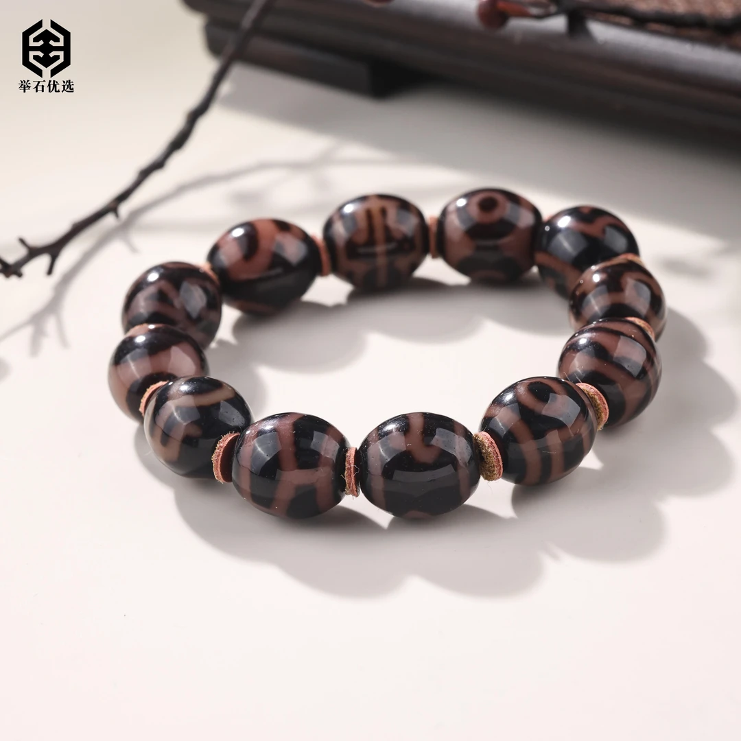 【举石优选】S1109-S4505-952天珠玛瑙手串（一件/约12mm+）Z
