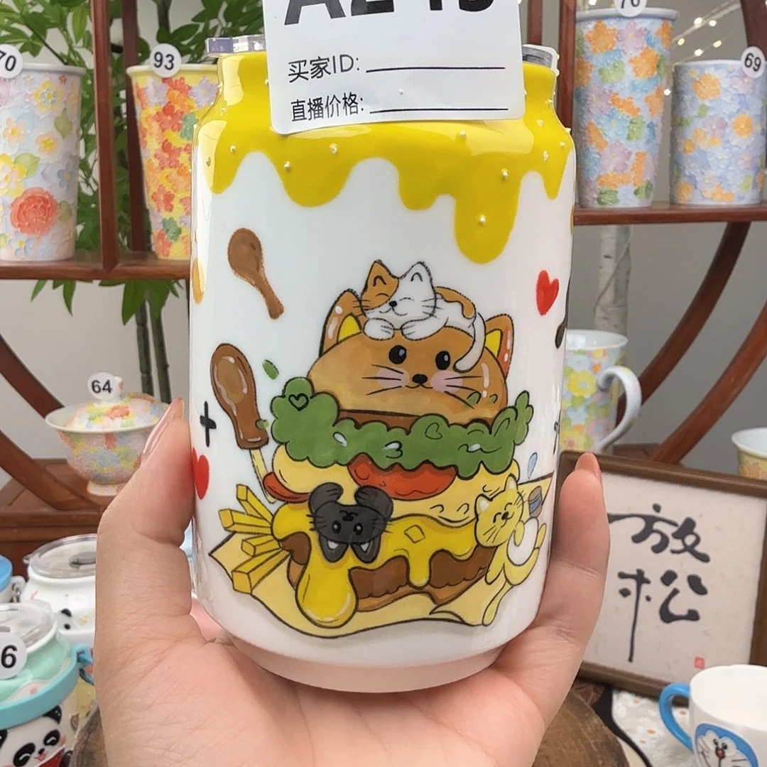 S245景德镇手绘高温釉下彩玉