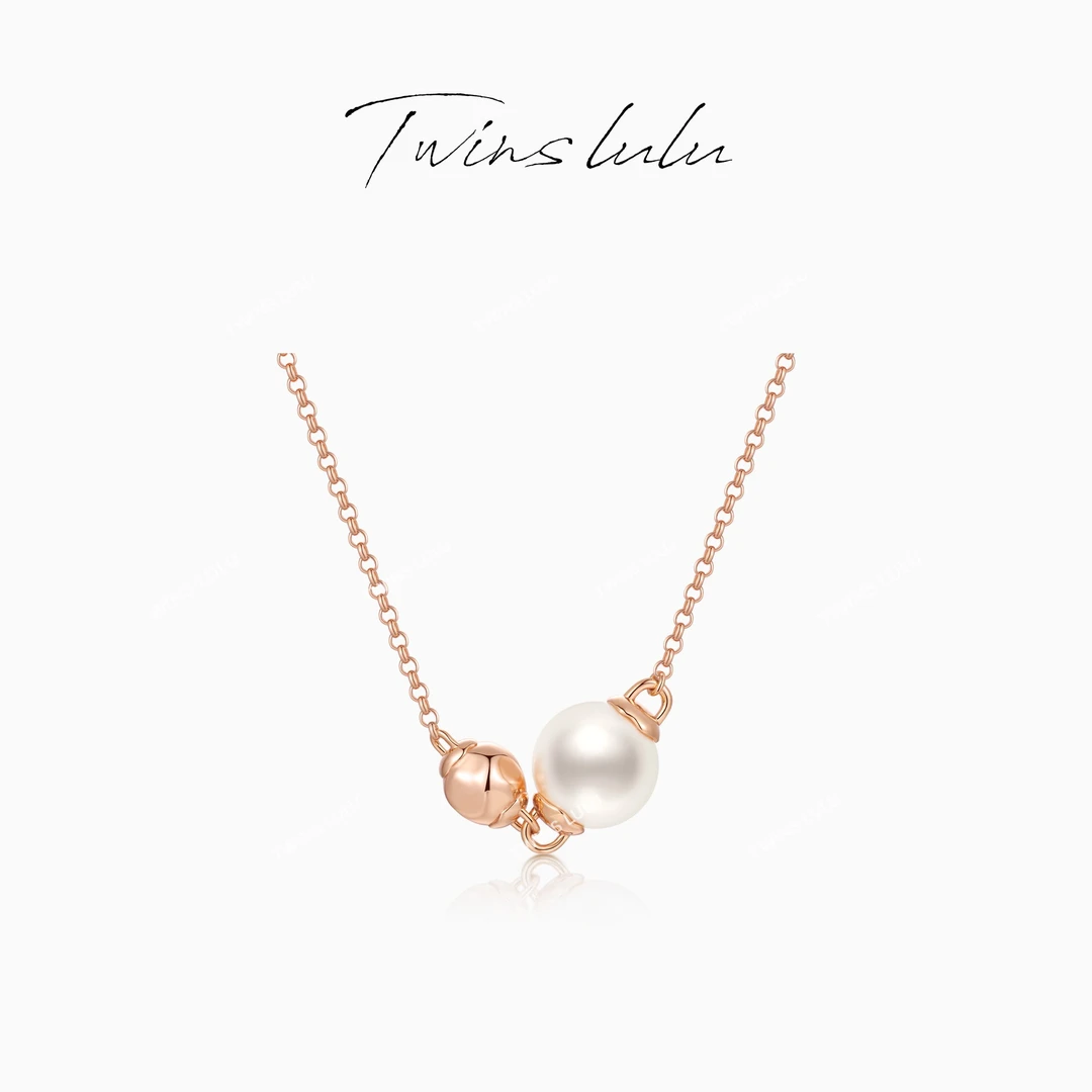 TWINS LULU 925银 镀k金 经典百搭轻奢简约气质珠珠项链TSJ9896