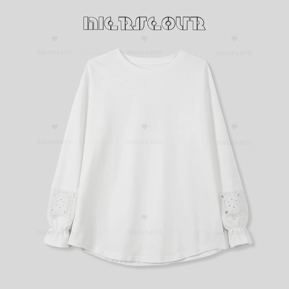 2025春款新款简约休闲风T恤圆领上衣8722