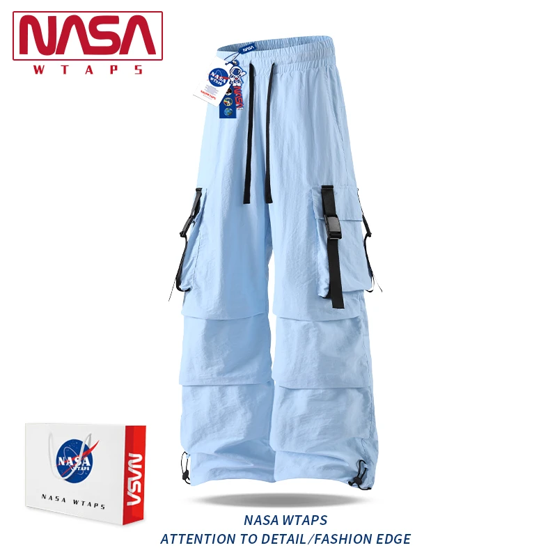 NASA WTAPS美式高街立体多口袋直筒工装裤男款夏春季宽松休闲裤子