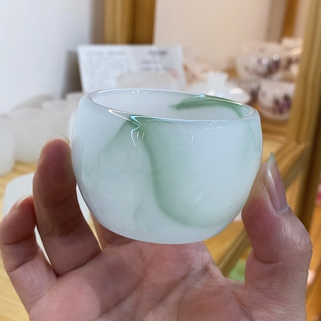 琉璃手工艺品漂绿客杯