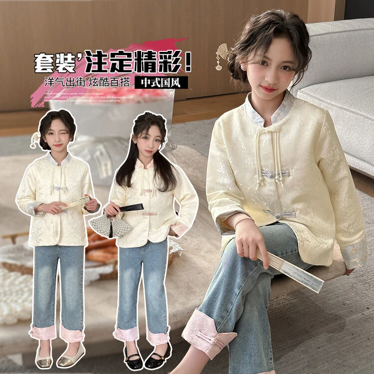 2024原创复古元素新中式国风外套亲子时尚百搭