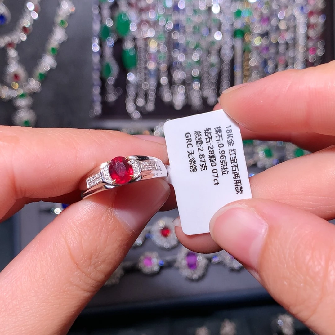 【闪购商品】红宝石戒指18K金镶嵌