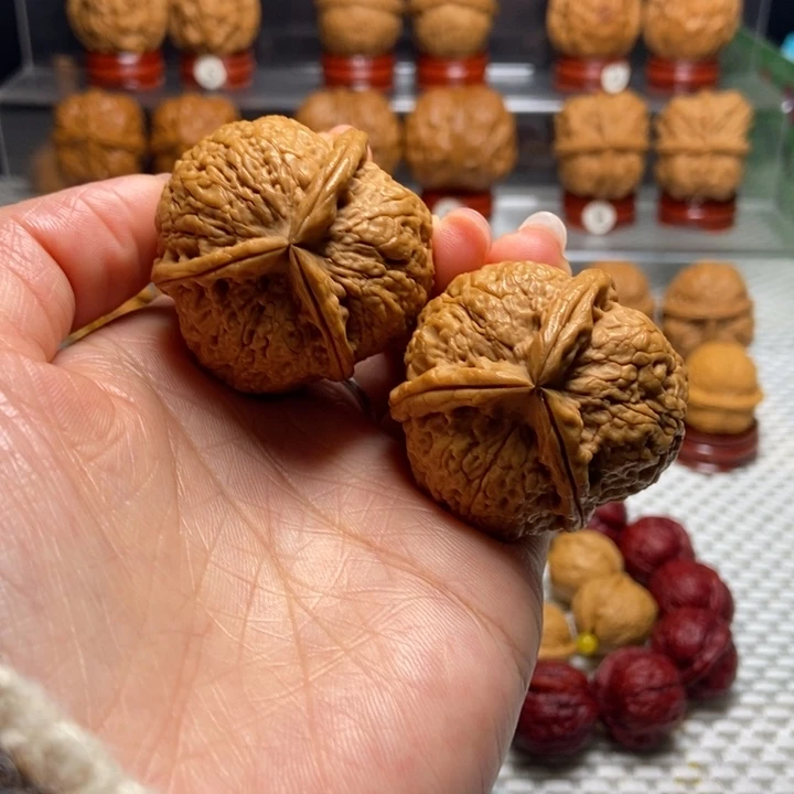 把件文玩核桃14三棱