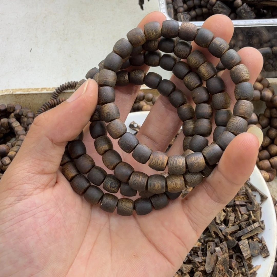 沉香碎屑沉香单圈0.8股珠紫奇7克多样性发一