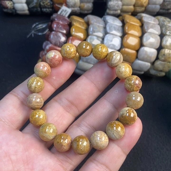 硅化珊瑚（珊瑚玉）手链未镶嵌