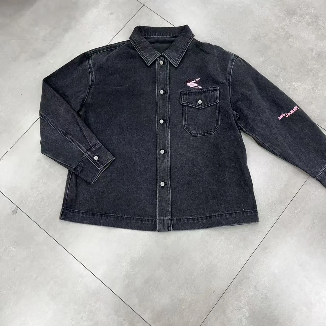 8720女外套黑色牛仔软牛仔新款秋季女衬衫外套