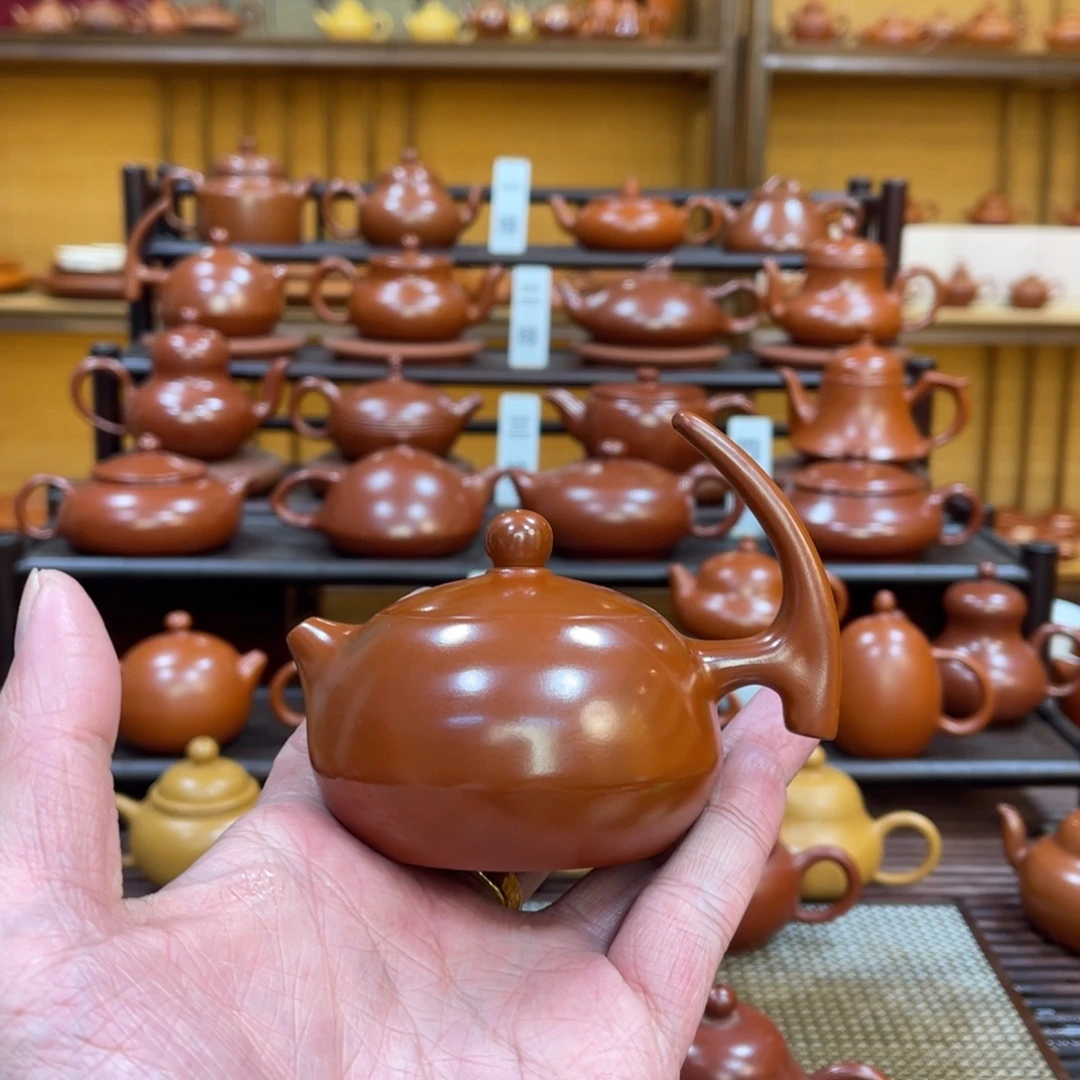 紫砂茶壶3杯半把110-130cc