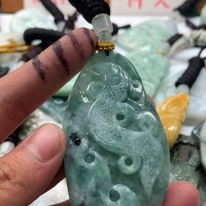颈饰未镶嵌翡翠保真天然a货翡翠