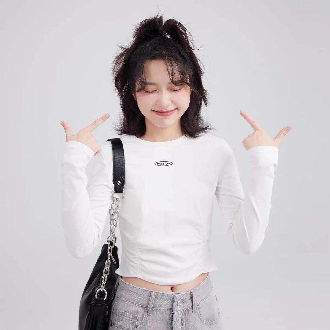 半高领时尚新款早秋显瘦短款上衣打底衫AA-3270266内搭