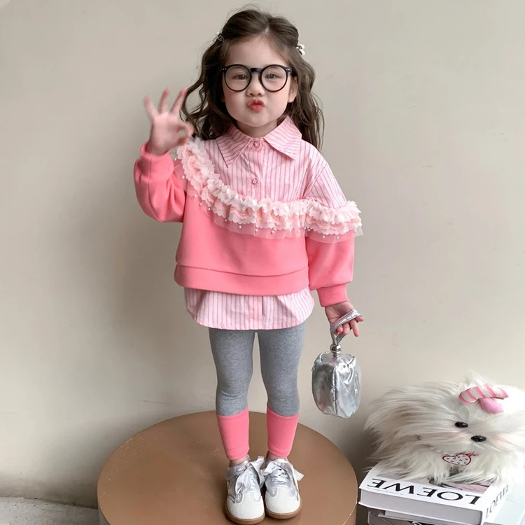 女童套装春季2025新款儿童洋气时髦春装衣服宝宝打底裤卫衣两件套