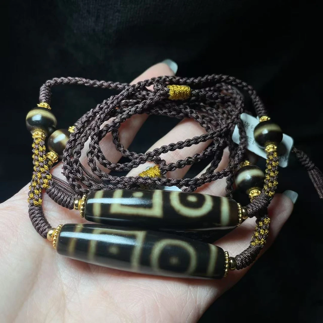 【曹美丽精选】H76181-玛瑙DIY脖挂（星辰天地）-多样性发其一13*51mm